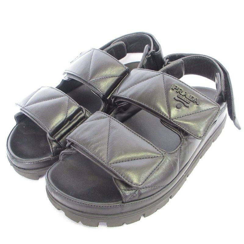 Prada Nappa Leather Quilted Sport Sandals 1 X721 md Size 35 2