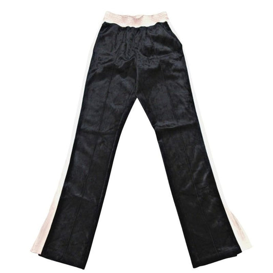 Chanel Vintage VIP Limited Edition Sideline Velour Track Pants Easy Black
