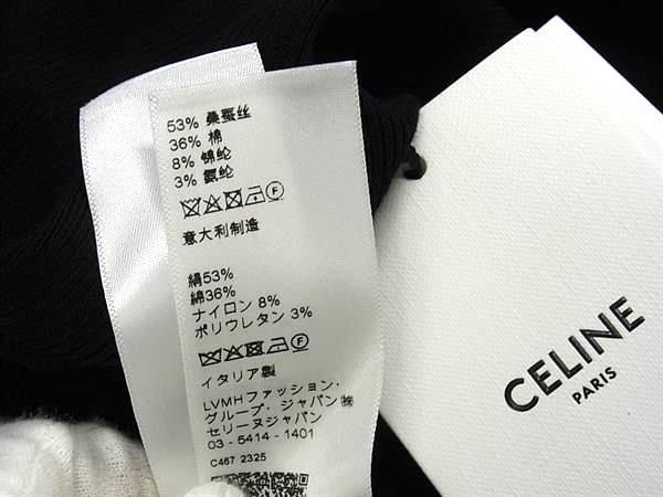 Celine Triomphe Silk And Cotton Long Sleeve Top Size S Clothing Women's Black