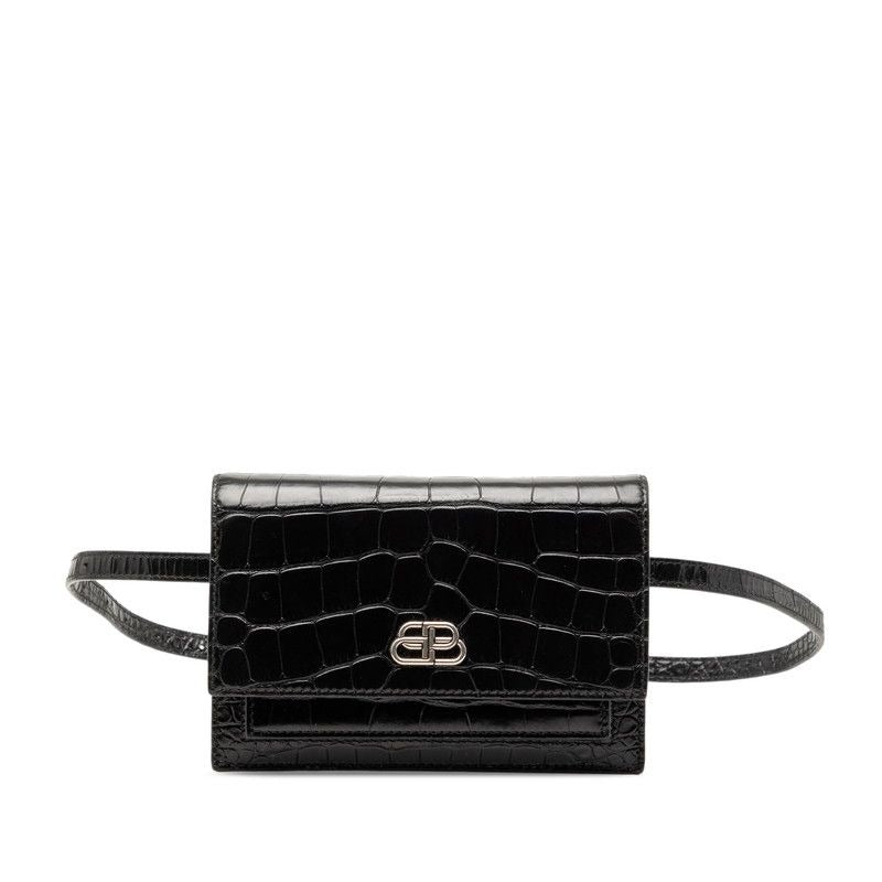 Balenciaga Shoulder Bag Leather Black