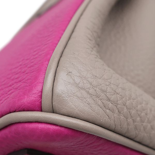 Hermes Handbag Birkin 25 Togo Rose Purple and Tourtière Gray Gold Hardware [po