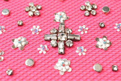 Christian Dior Chain Shoulder Bag Clutch Bag Pouch Christian Dior Bag Rhinestone