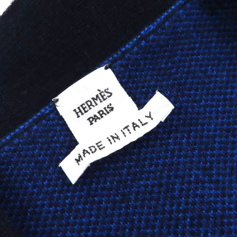 Hermes 22AW 2h2105d2 100% Cashmere Serie Buttons Allover Design Long Cardigan