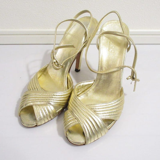 Good Gucci Cross Design High Heel Strap Sandals Small Size 34 21cm (8.27in)