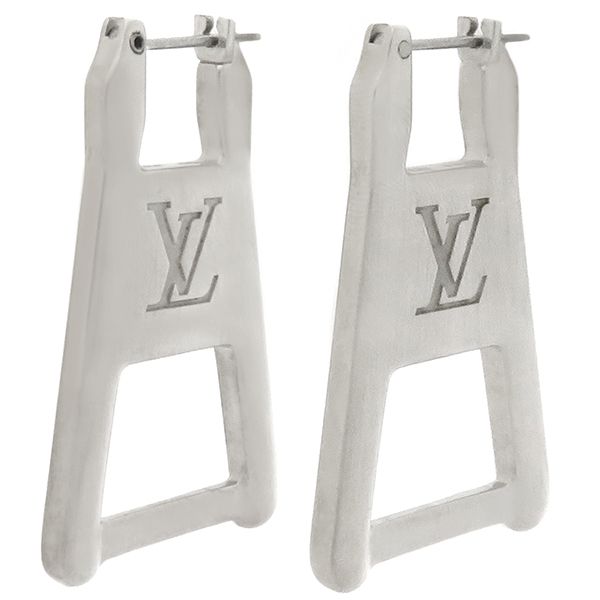 Louis Vuitton Earrings Bookle D'oreille LV Zip Earrings Metal Silver Mp3016