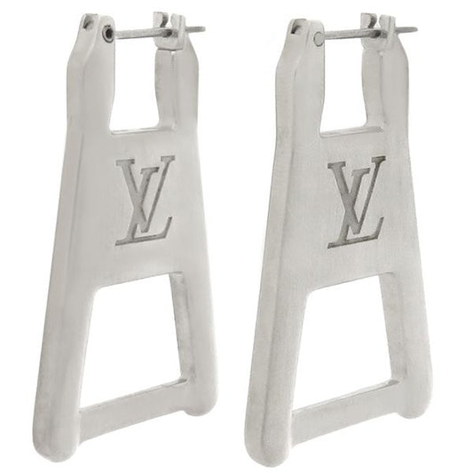Louis Vuitton Earrings Bookle D'oreille LV Zip Earrings Metal Silver Mp3016