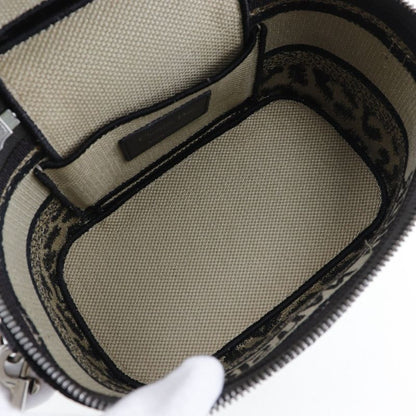 [dior] Christian Dior Vanity 2WAY Shoulder Leopard Canvas Beige Ladies Handbag