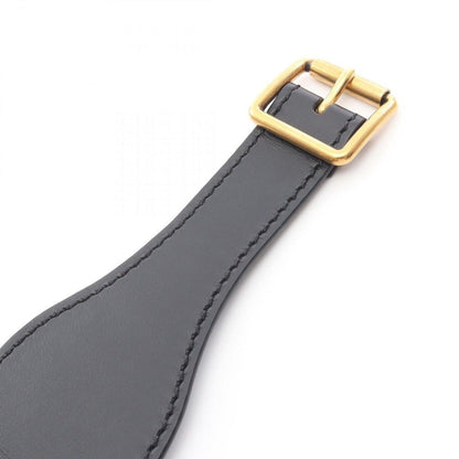 Dior Belt Embroidery Navy Canvas Leather — view 3