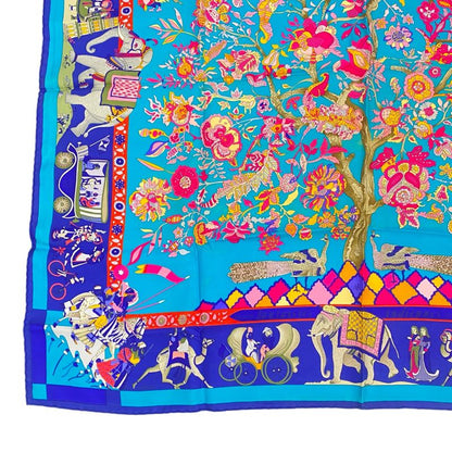 Hermes Carre 90 Scarf Large Silk Fantaisies Indiennes Dazzling India Multicolor