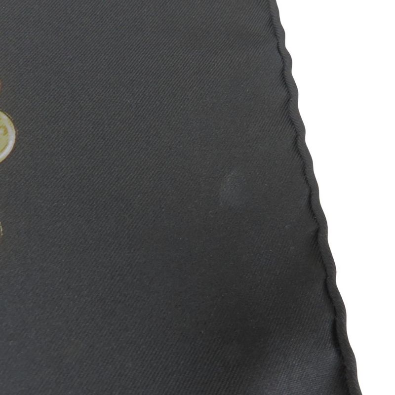 Hermes Scarf Carre 90 Kosmima Space Silk Black Gold Multicolor Fashionable