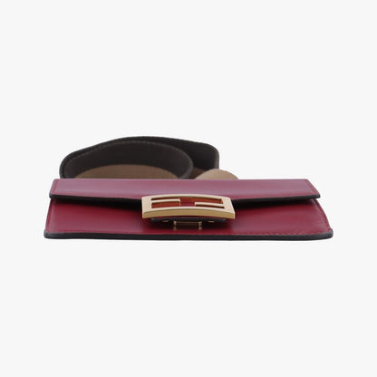 Fendi Baguette Mini Wine Red Leather 8bs039 8bs039-aaiw-209-0189