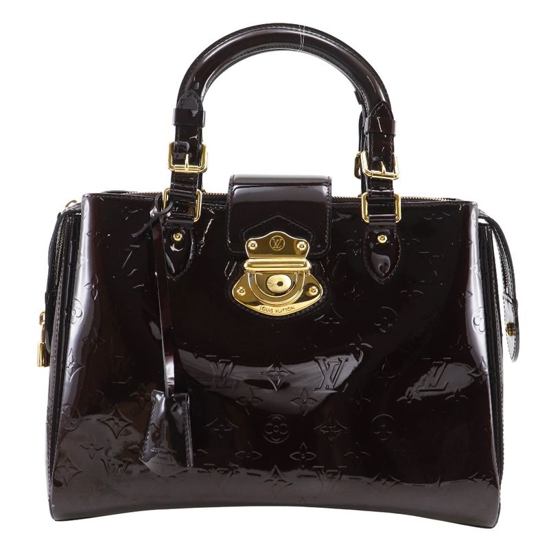 Louis Vuitton Melrose Avenue M93757 Monogram Vernis Amarante Gold Ladies Handbag