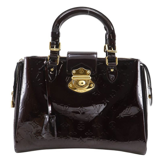 Louis Vuitton Melrose Avenue M93757 Monogram Vernis Amarante Gold Ladies Handbag