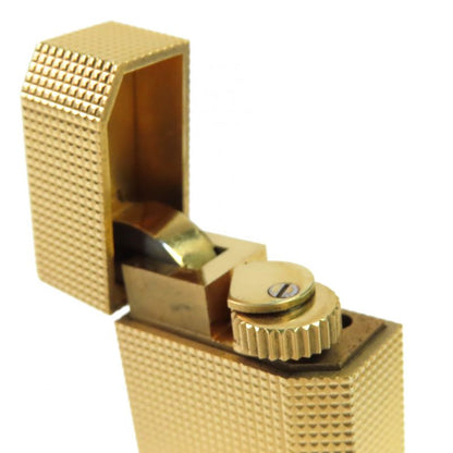 Cartier Pentagonal Roller Gas Cigarette Lighter Gold Men's Confirmed Ignition