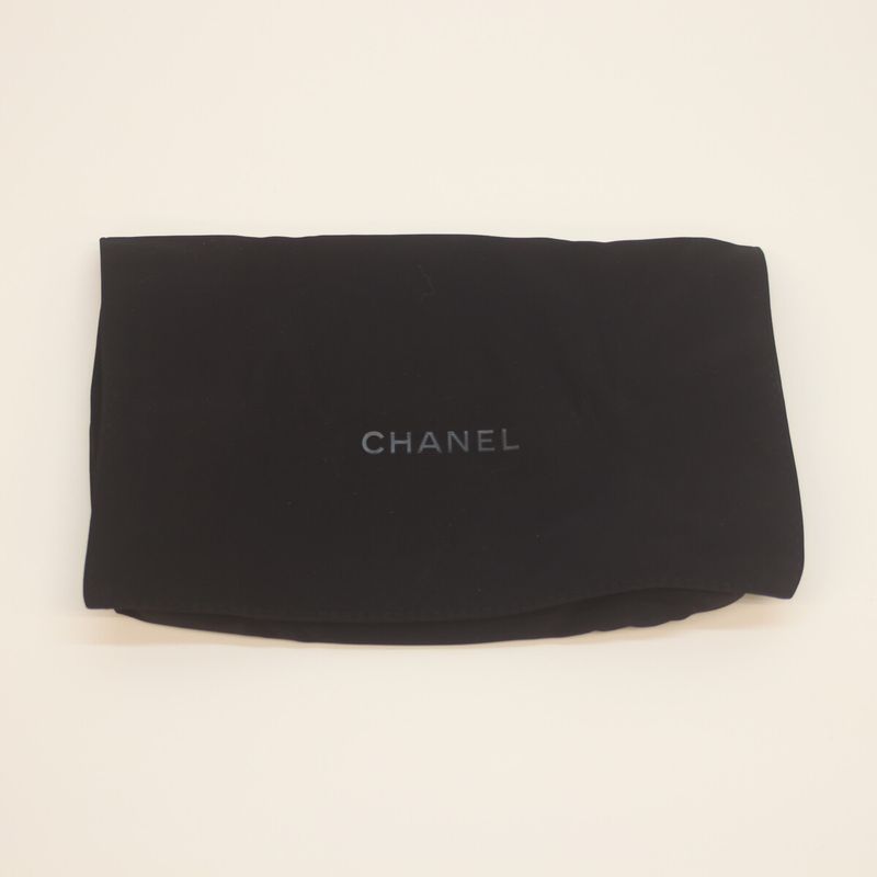 Chanel 24 Years Gift Black Velour Half Moon Chen Shoulder Bag Black Women