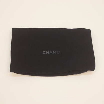 Chanel 24 Years Gift Black Velour Half Moon Chen Shoulder Bag Black Women