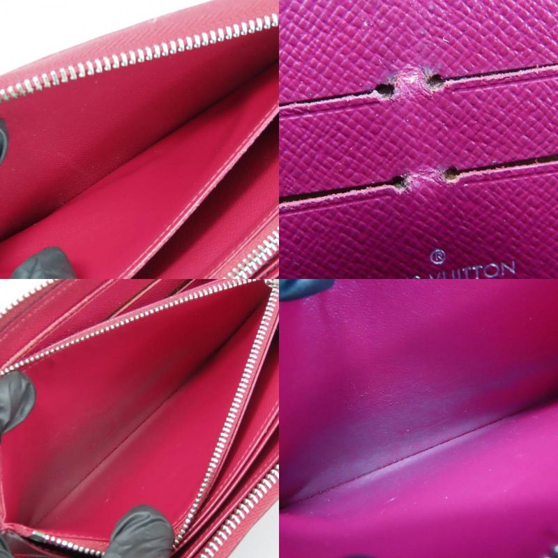 Louis Vuitton Long Wallet Zippy Wallet M61858 Epi Leather Fuchsia Bordeaux