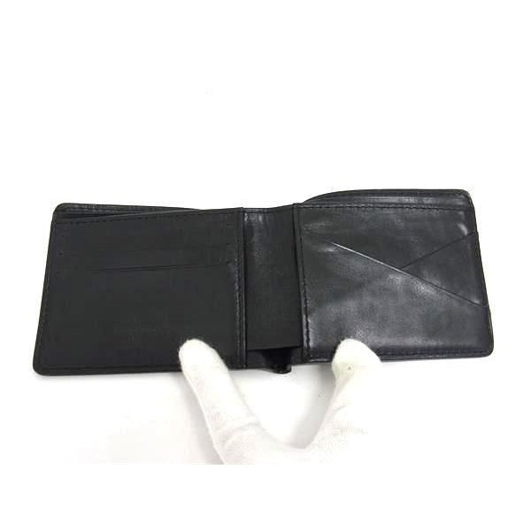Louis Vuitton Cuir Bequia Portefeuille Noir Black Leather Wallet — view 4