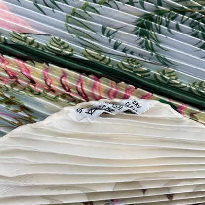 Hermes Scarf Pleats 100% Silk Aloha White — view 5
