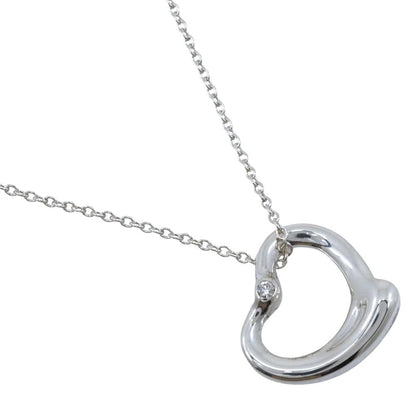 Tiffany & Co Open Heart Diamond Elsa Peretti Necklace