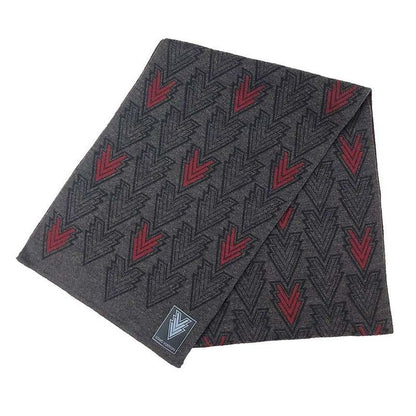 Louis Vuitton Scarf Echarpe Triple V Wool Grey and Bordeaux