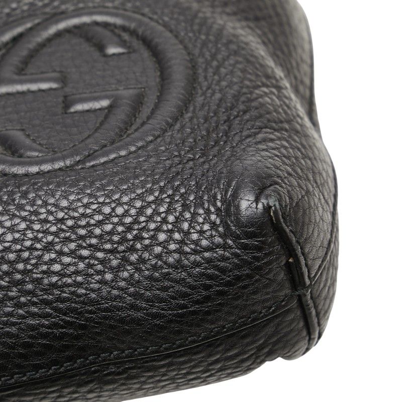 Gucci Interlocking G Crossbody Shoulder Bag 322059 Black Leather Women's Gucci