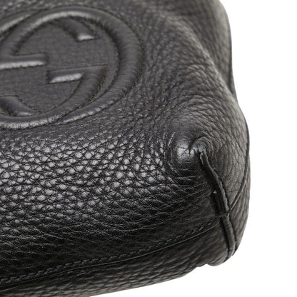 Gucci Interlocking G Crossbody Shoulder Bag 322059 Black Leather Women's Gucci