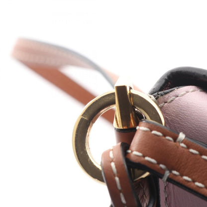 Loewe Shoulder Bag Gate Pocket Pink Orange Brown Leather — view 8