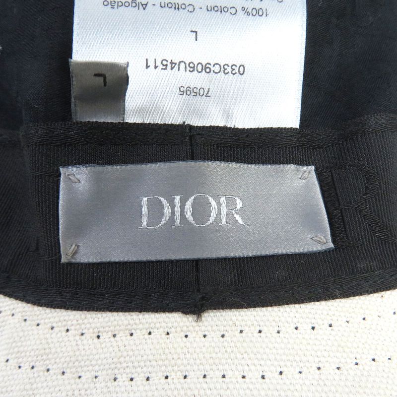 DIOR Om Cactus Jack 22AW Travis Scott 033c906u4511 Bucket Hat Black L Made In