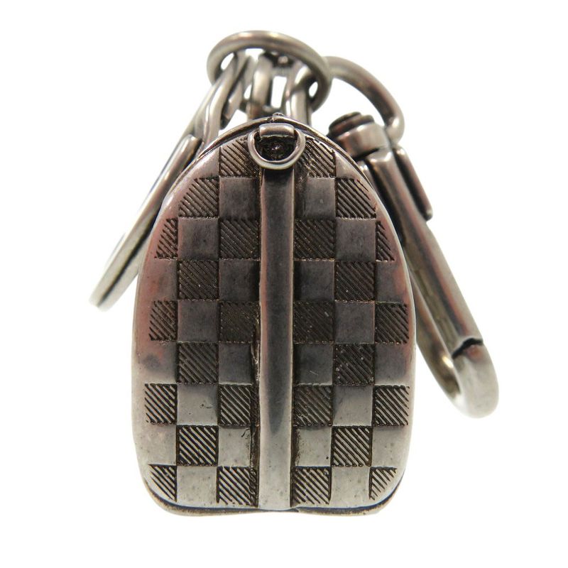 Louis Vuitton The Keepall Charm Damier Key Holder M00023 Metal Silver LV 1158
