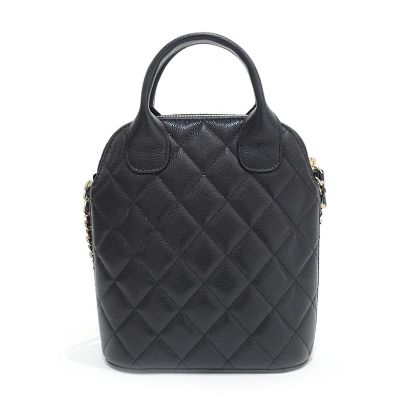 Chanel Chain Clutch Bag 2WAY Bag Caviar Skin Black Chien Pangold