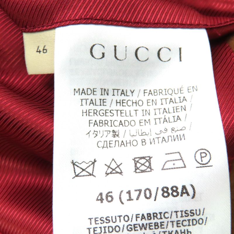 Gucci 728446 100% Cashmere Snake Embroidery Gold Button Single Breasted Coat