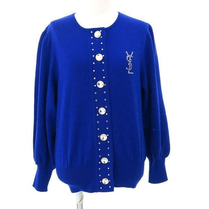 Yves Saint Laurent Blue Cardigan