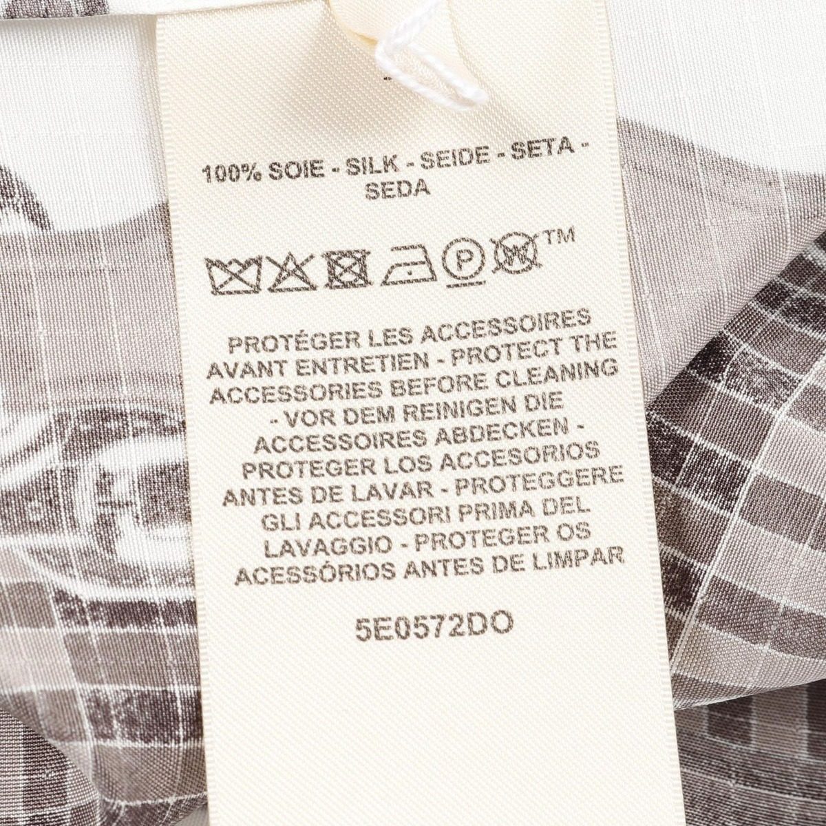 Hermes Dress Coaching Remix Blancasse Kaftan Black White Silk — view 4