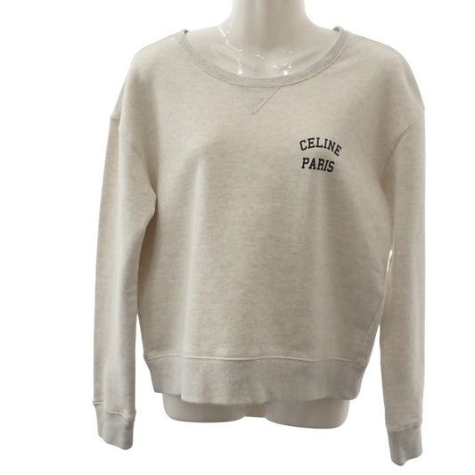 Celine S Logo Sweat Cotton Gray Top Trainer Casual