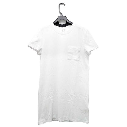 Hermes Short Sleeve Shirt Dress Embroidery White Size 40 Cotton