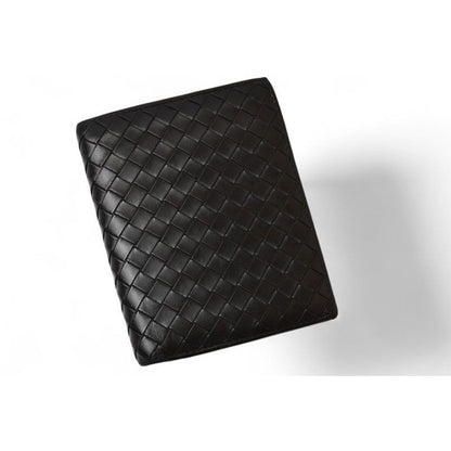 Bottega Veneta Wallet Fold Intrecciato Black — view 2