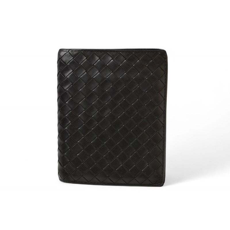 Bottega Veneta Wallet Fold Intrecciato Black