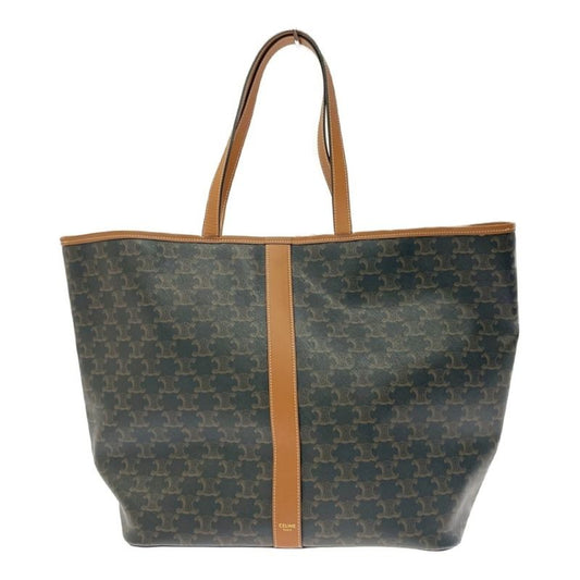 Celine Triomphe Canvas Medium Cabas Shoulder Bag Brown