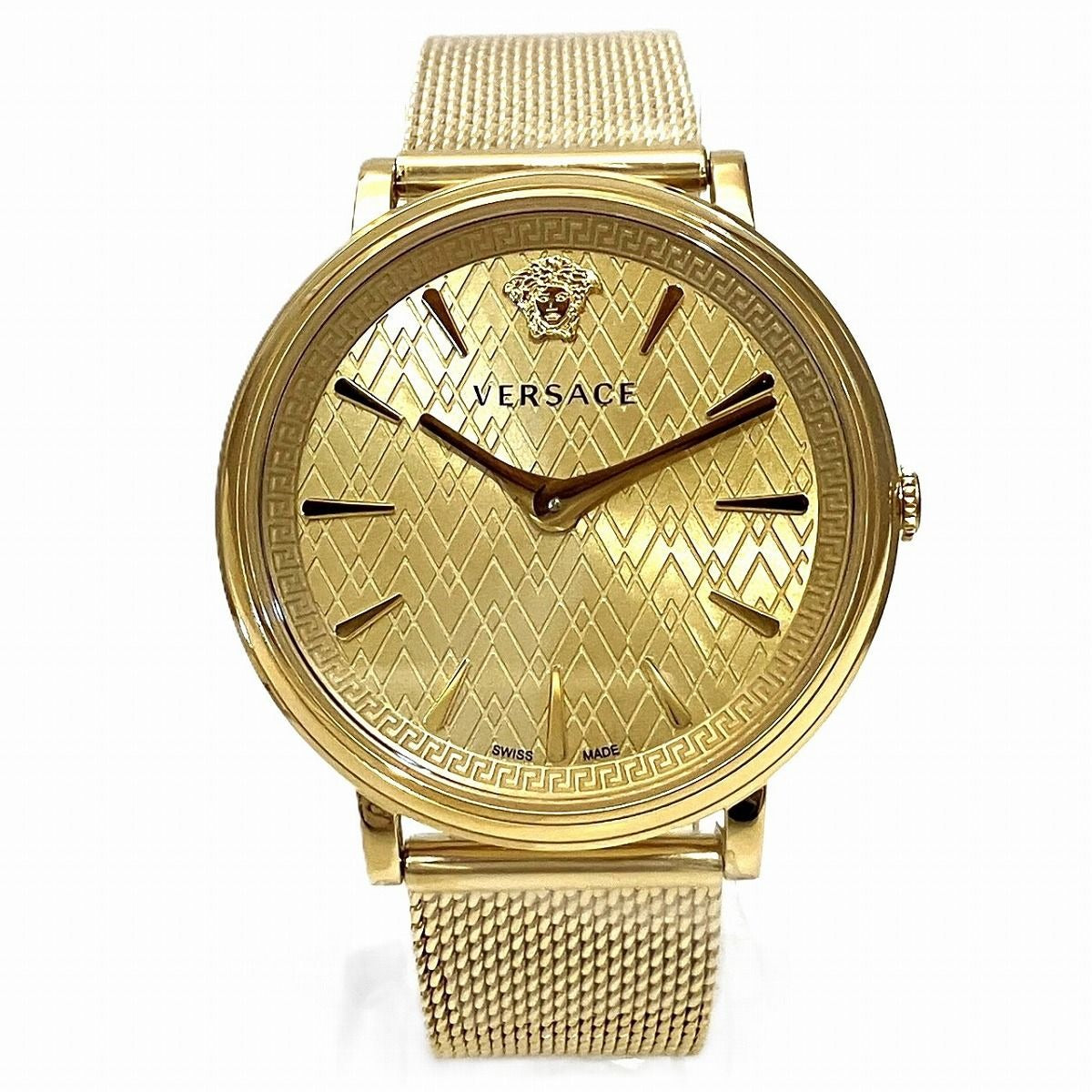 Versace Watch SS Quartz Gold Dial
