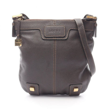 Loewe Shoulder Bag Dark Brown Leather