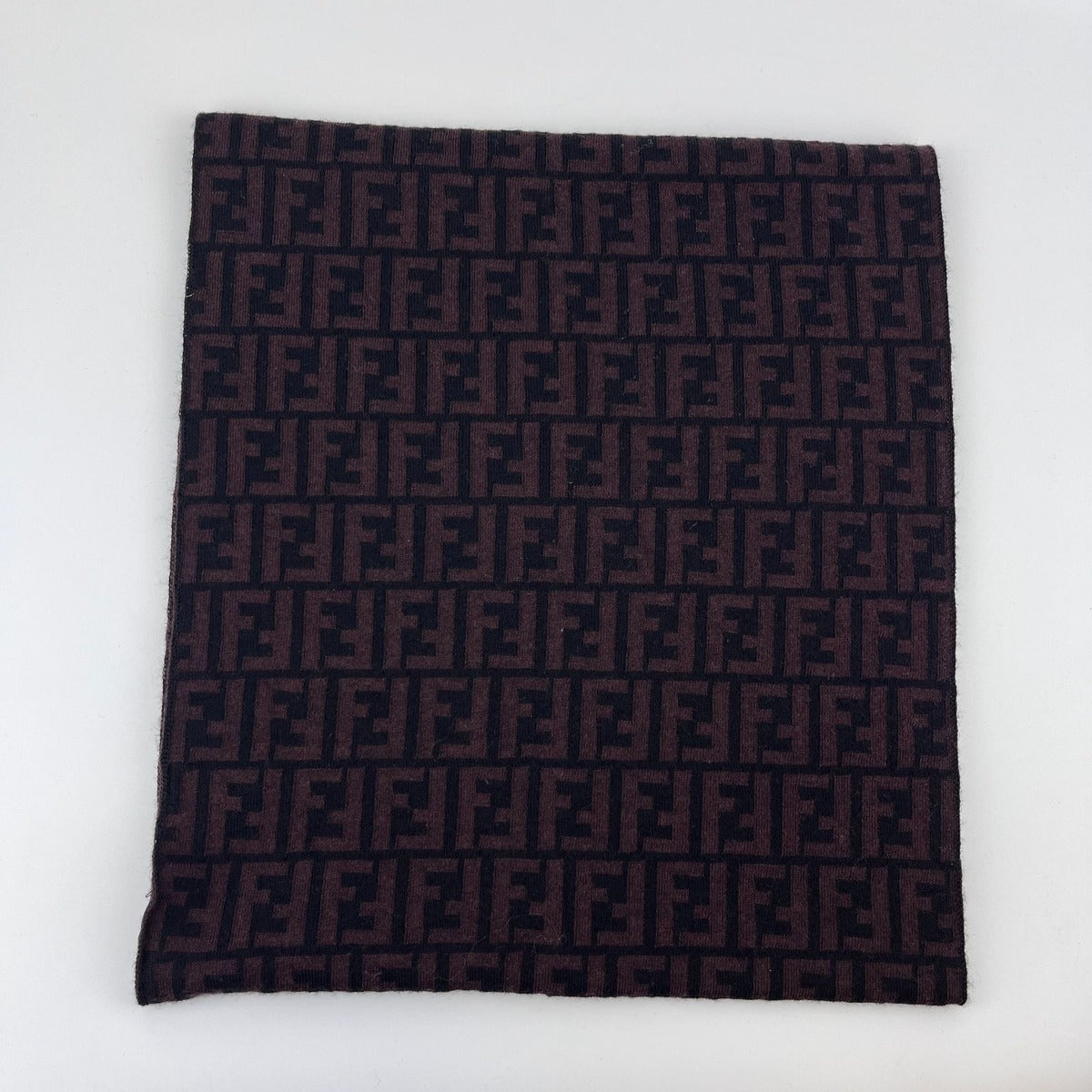 Fendi Scarf Brown Black Wool Vintage — view 11