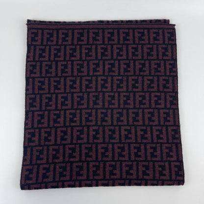 Fendi Scarf Brown Black Wool Vintage — view 10