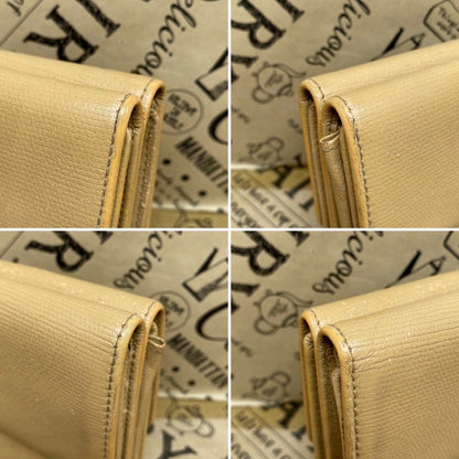 Chanel Trifold Wallet Coco Button Hook Beige Card Coin — view 7