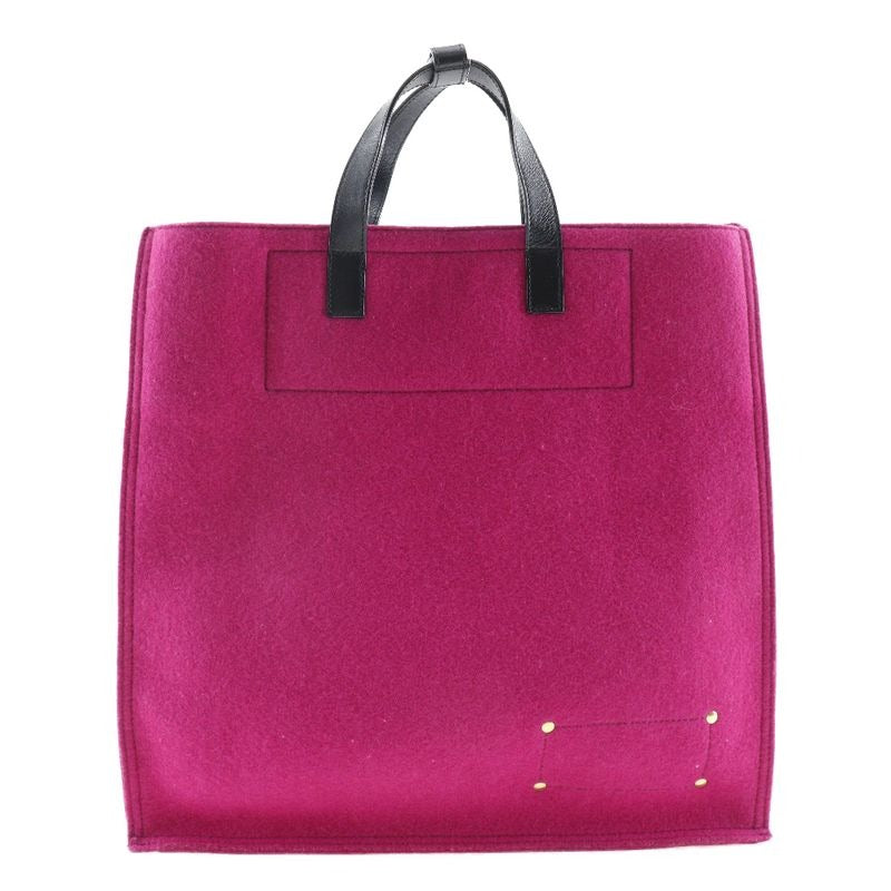 Saint Laurent Felt and Leather Pink Tote Bag