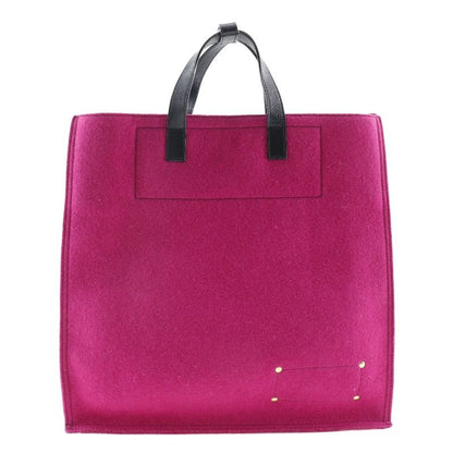 Saint Laurent Felt and Leather Pink Tote Bag