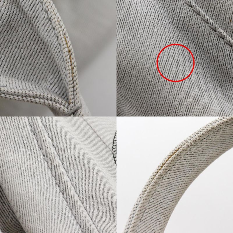 Prada Canapa Triangle Logo Plate 1bg439 Denim Light Gray Women's Handbag