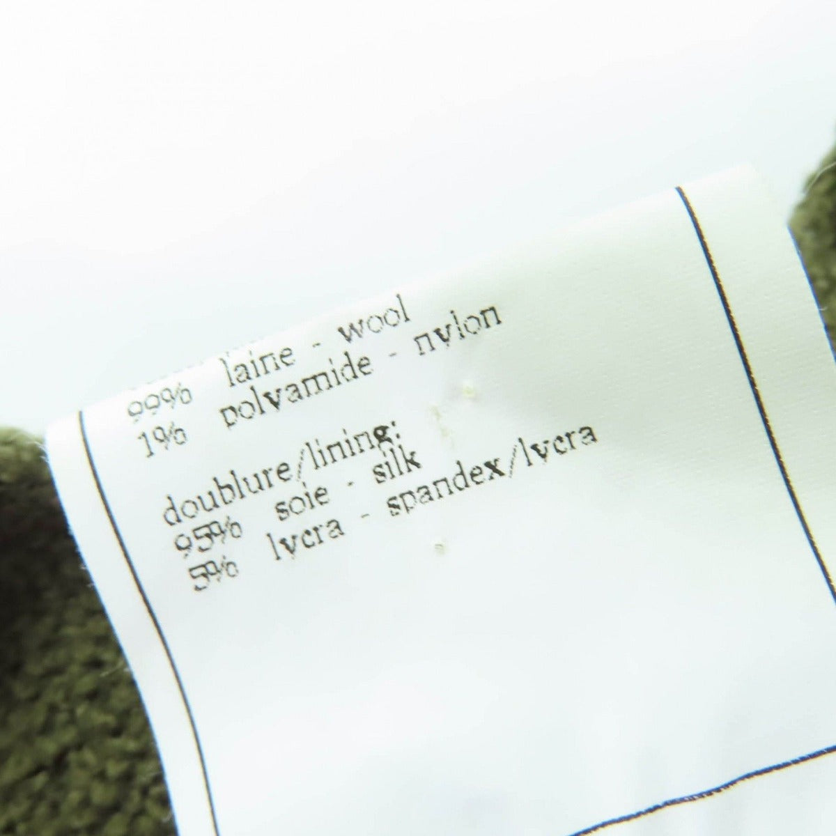 Chanel Vintage Wool Gripoix Button Tweed Jacket Khaki 36 — view 8