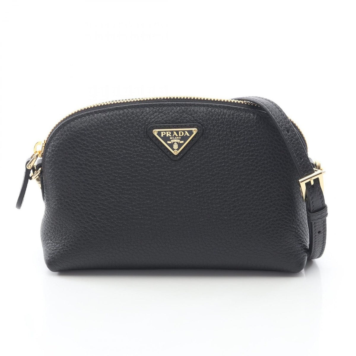 Prada Shoulder Bag Vitello Daino Soft Black Leather