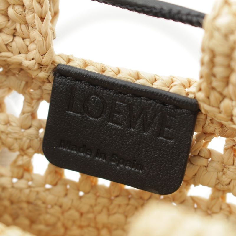 Loewe Raffia Drawstring Ring Pocket Shoulder Bag C756phpx01 Natural
